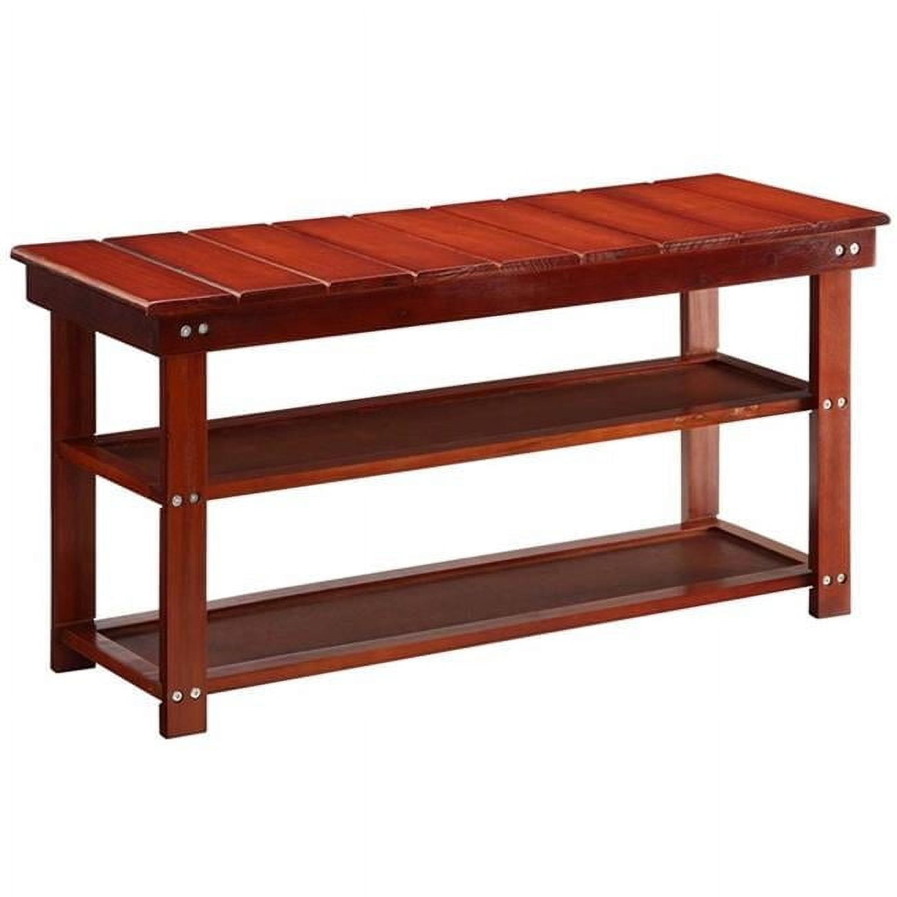 Cherry Oxford Contemporary Utility Bench with Storage