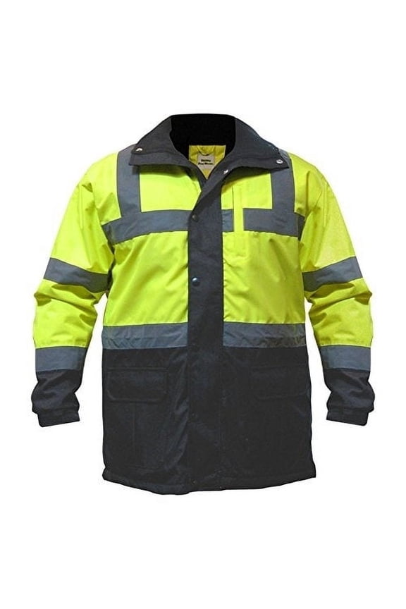 Utility Pro Hi-Vis Safety Jacket UHV1004 Yellow Green Quilted Contractor ANSI 2