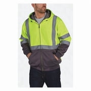 Hi-Viz Sweatshirt,Ylw/Blk,Polymide,4XL UHV425x-4XBLKYLW