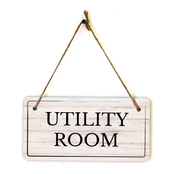 Utility Room | Rustic Light Wood 5 x 10" Hanging Sign