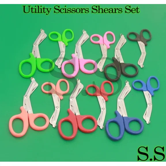 Utility Scissors 5.5" & 7.25" Multi-Purpose Diy Emt Ems Universal 12 Shears Set