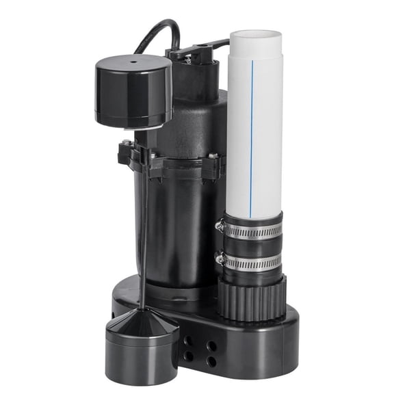 Utility Sink Drain Pump, 1/3 Hp, 120V, 2900 Gph, 25 Ft Head, 6 Gallon Basin, Automatic Operation, Black