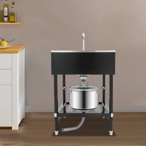 Utility Sink Laundry Tub Freestanding Utility Sink With Stainless Steel Faucet