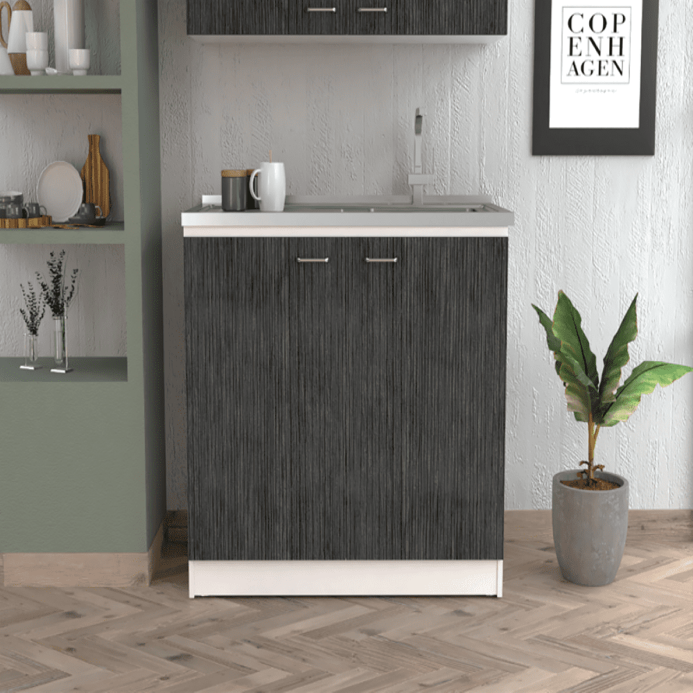 We Have Furniture Utility Sink Vernal, Kitchen, White / Smoky Oak