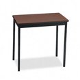 thumbnail image 1 of Utility Table With Steel Legs  Rectangular  30w x 18d x 30h  Walnut, 1 of 1