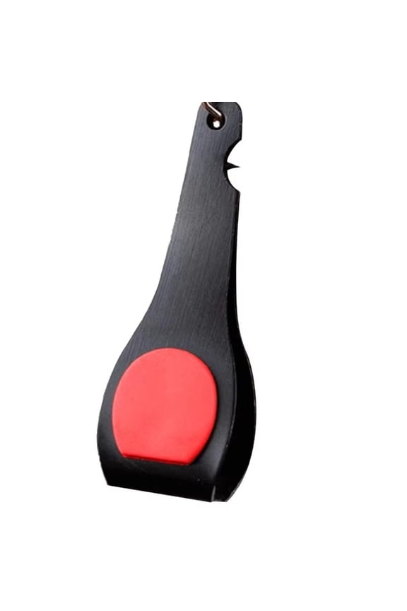 Utility Tool for Fishing Line Cutting Multi-Function Handheld Fishing Gear with Bottle Opener Wedge Keyring Red