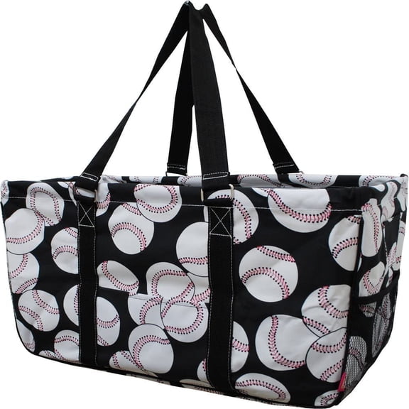 Utility Tote Bag (Baseball-black)