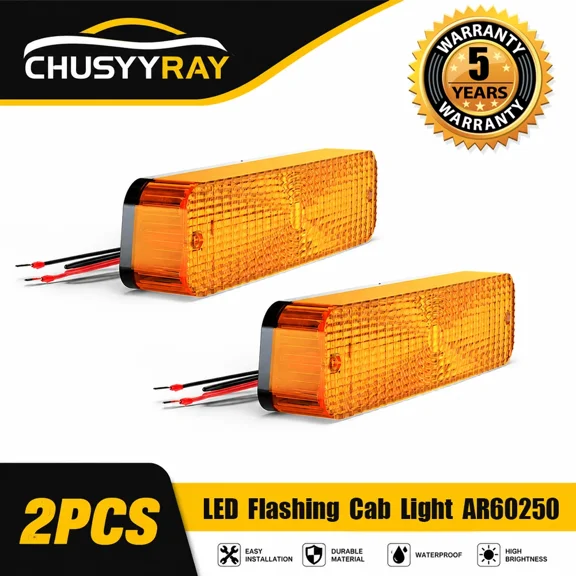Utility Tractor Lights 25W Amber Flashing LED Set A187626 Superseded Number for Enhanced Night Driving