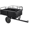 thumbnail image 1 of Utility Trailer, 750 lbs Duty ATV Trailer Steel Dump Cart with Removable Sides Hand-Pull Or Foot Pedal Dumping for Atvs, Utvs, Lawn Mowers, 1 of 7