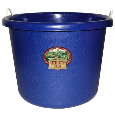 Utility Tub - 17.5 Gallon Bucket - For Maintenance Cleaning Growing and More - Cobalt Blue