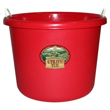 Utility Tub - 17.5 Gallon Bucket - For Maintenance Cleaning Growing and More - Picker Red