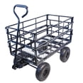 thumbnail image 1 of Utility Wagon Cart with Flat-Free Tires, Heavy Duty 550 Pounds Capacity Wagons Carts with Handle and Removable Sides,  Beach Wagon Camping Garden Shopping Grocery Cart for Outdoor, Garden, 1 of 7