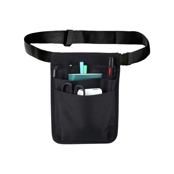 Utility Waist Pack Fanny Pack with Multi-Compartment Pouch, Adjustable Server Apron Organizer Belt for Restaurant Gardening Workshop, Heavy Duty Tool Bag Black, Bags and Luggage