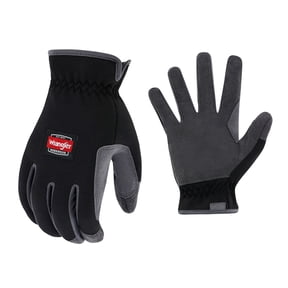 Wrangler Men’s Utility Work Gloves – X-Large, Synthetic Leather Palm Glove, Reinforced Grip, Breathable
