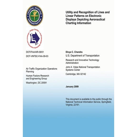 Utility and Recognition of Lines and Linear Patterns on Electronic Displays Depicting Aeronautical Charting Information