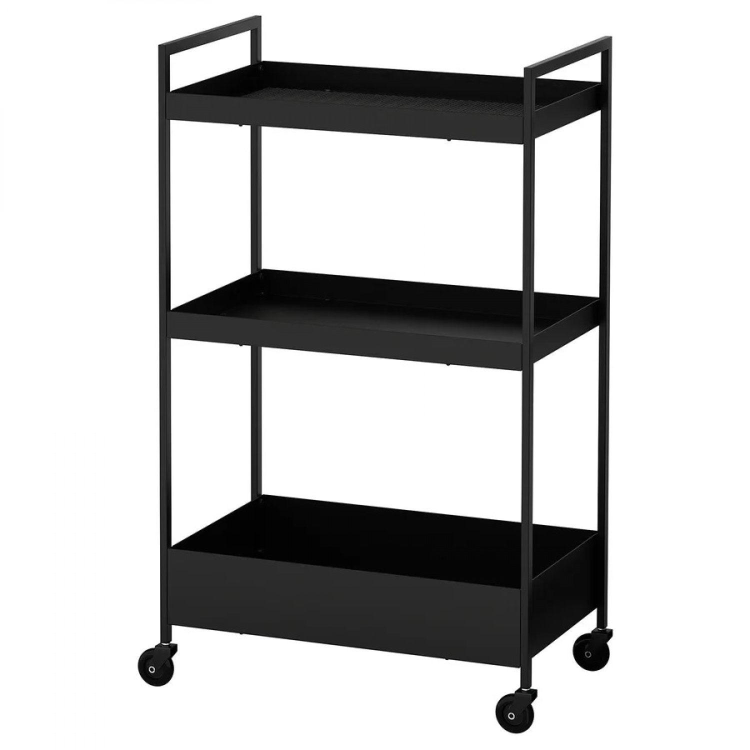 Utility cart, Black, 19 7/8x11 3/4x32 5/8 inch,for Home Kitchen Coffee Bar