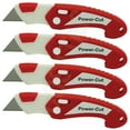 thumbnail image 1 of Utility knife Lightweight Heavy Duty Pocket Knife Retractable Blade ABS Folding Safety Utility Box Cutter with Lock Release - 4 Pack Red Color, 1 of 6