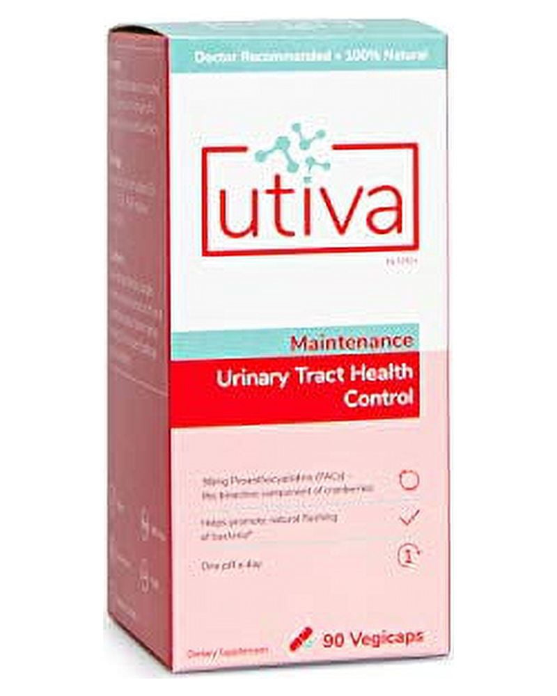 Utiva Cranberry Pills 36mg PACS for UTI Prevention 90 Vegi Capsules