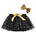 thumbnail image 1 of Utlike 2 Pcs Girls Skirts Colourful Star Glitter Layered Puffy Tutu Tulle Skirt With Hairband For Party Dance Performance Festive Atmosphere Mini Skirt For Girl Size 9 Years-11 Years, 1 of 4