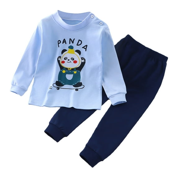 Utlike 2 Pcs Pajama Sets For Girls Soft Long Sleeve Kids Sleepwear Loungewear Clothing Set Vacation Outfits For Girl Size 8 Years-9 Years Blue