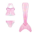 thumbnail image 1 of Utlike 3 Pack Girls Swimsuit Gradient Bathing Suits Bikini Fish Set For Swimming Lesson Size 6 Years-7 Years, 1 of 5