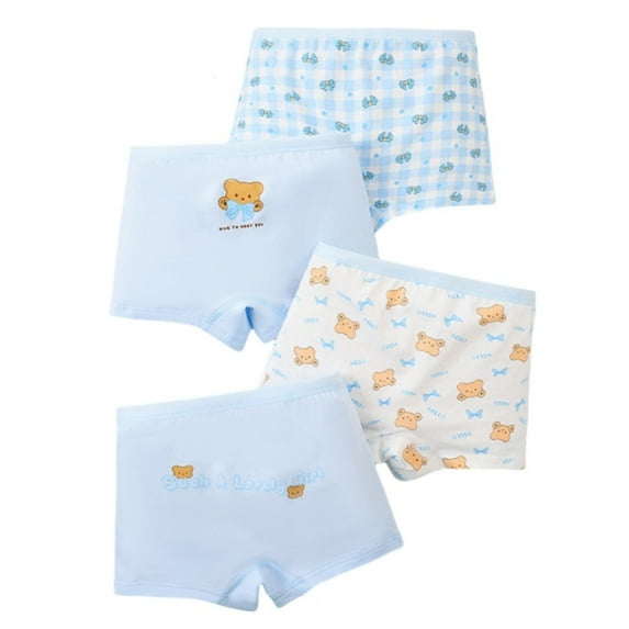 Utlike 4 Pack Baby Girl Underwear Cartoon Rainbow Trunks Soft Toddler Panties Size 2 Years-3 Years