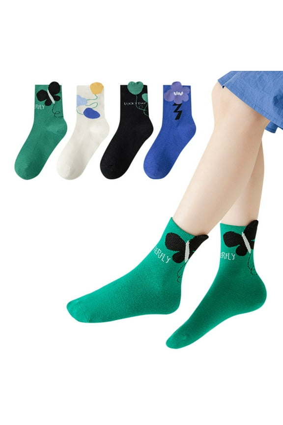 4 Pack Boys Socks Sport School Non Slip 4 Pairs Crew Socks Toddler Funny Gifts For Kids Size 6 Years-8 Years