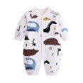 thumbnail image 1 of Utlike Baby Boys Bodysuits Long Sleeve Newborn Print Romper Lightweight Playsuits For Infant Size 3 Months-6 Months, 1 of 3