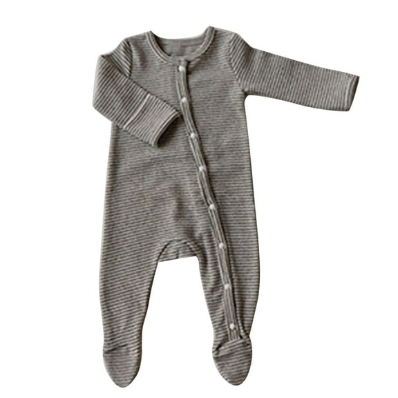 Utlike Baby Boys Bodysuits Newborn Striped Autumn Long Sleeve Romper Athletic Fit Playsuits For Infant Size 12 Months-18 Months