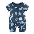 thumbnail image 1 of Utlike Baby Boys Bodysuits Summer Short Sleeved Print Double Zipper Athletic Fit Playsuits For Infant Size 6 Months-12 Months, 1 of 3