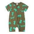 thumbnail image 1 of Utlike Baby Boys Bodysuits Summer Short Sleeved Print Double Zipper Softness Onesies For Infant Size 3 Months-6 Months, 1 of 3