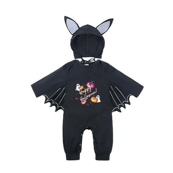 Utlike Baby Boys Romper Hallomas Halloween Jumpsuit Cute Bat Dress Up Long Sleeve Outfit Soft Toddler Unisex Bodysuit For Fall Season Comfort Fit Playsuit Size 18 Months-24 Months