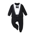 thumbnail image 1 of Utlike Baby Boys Romper Jumpsuit Suit Collar Vest Tie Gentleman'S Dress Male Baby Tailcoat Lovely Playsuit Size 6 M-9 M, 1 of 6