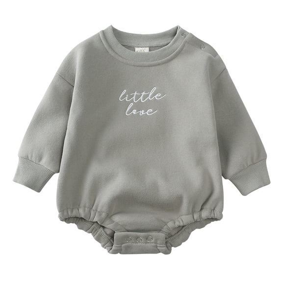 Utlike Baby Girls Bodysuits Long Sleeve Pullover Letter Printing Sweatshirt Romper Comfort Fit Onesies Daily Wear Size 3 Months-6 Months