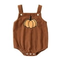 thumbnail image 1 of Utlike Baby Girls Bodysuits Sleeveless Halloween Hallomas Hat Pumpkins Print Newborn Romper Softness Onesies For Infant Size 3 Months-6 Months, 1 of 6