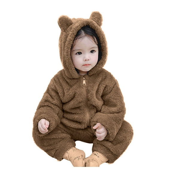 Utlike Baby Onesies Girls Long Sleeve Romper Thermal Jumpsuit For S Clothes Solid Colours Lightweight One Piece Outfit Size 18 M-24 M