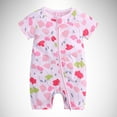 thumbnail image 1 of Utlike Boys Bodysuits Summer Baby Short Sleeved Print Double Zipper Crawl Suit Jumpsuits Toddler Crawling Outfit Playsuit Size 6 Months-12 Months, 1 of 3
