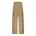 thumbnail image 1 of Utlike Boys Cargo Pants Elastic Waist Loose Multiple Pockets Casual Jogger Pants For Daily Wear Outdoor Activities Skin Friendly Straight Pants Playwear Size 13 Years-14 Years, 1 of 8