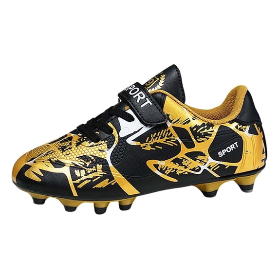 Utlike Boys Cleats Firm Ground Football Shoes For Youth Training And Matches With Advanced Traction Technology Gold Size 35