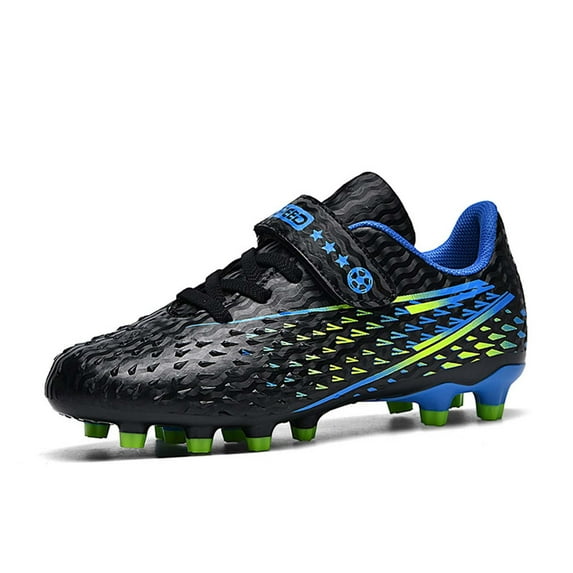Utlike Boys Cleats For Youth Athletic Competition Football Shoes With Firm Ground Studs For Enhanced Traction And Speed Black Size 37