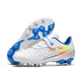 thumbnail image 1 of Utlike Boys Cleats For Youth Athletic Competition Football Shoes With Firm Ground Studs For Enhanced Traction And Speed White Size 32, 1 of 7