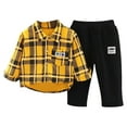 thumbnail image 1 of Utlike Boys Clothing Sets Autumn Baby Plaid Shirt Long Sleeve Trousers Two Piece Set Boys Matching Sets Size 1 Years-2 Years, 1 of 6