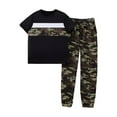 thumbnail image 1 of Utlike Boys Clothing Sets Camo Print Outfits Sets Short Sleeve Long Pants Two Piece Casual Summer Clothes For Toddler Photography Outfits For Boy Size 5 Years-6 Years, 1 of 2