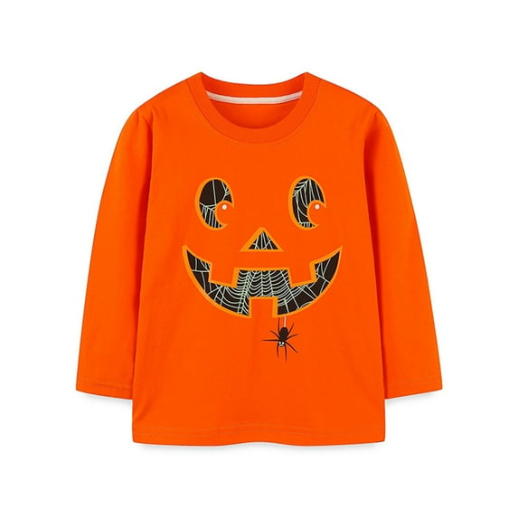 Utlike Boys Halloween Sweatshirt Hallomas Kids Glow In The Dark Pumpkin Long Sleeve Pullover Athletic Top For Kids Size 1 Years-2 Years