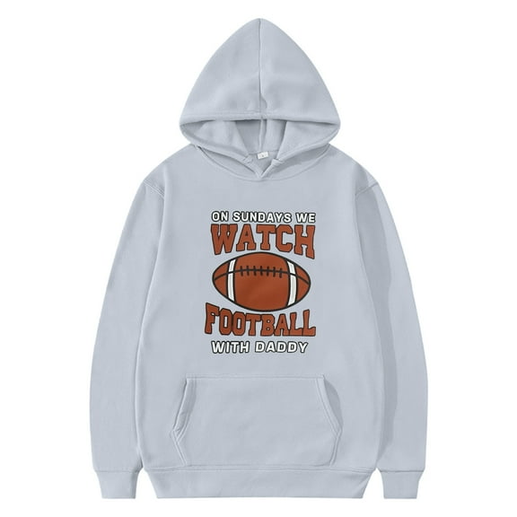 Utlike Boys Hoodies Sweatshirt Child Toddler Long Sleeve Rugby Football Letter Prints Warm Hoodie Pullover Athletic Top For Kids Size 2 Years-3 Years