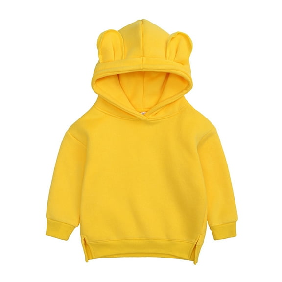 Utlike Boys Hoodies Sweatshirt Cute Ear Hoodie Baby Solid Toddler Child Loose Top Size 3 Years-4 Years