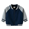 thumbnail image 1 of Utlike Boys Jacket Kids Toddler Baby Autumn Winter Long Sleeve Zip Up Baseball Jacket Durable Boys Jackets Regular Fit Size 18 Months-24 Months, 1 of 7