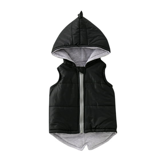 Utlike Boys Jacket Vest Kids Winter Coat Dinosaur Jacket Outwear Toddler Hooded Baby Practical Coat For Boys Leisure Fit Size 18 Months-24 Months