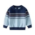 thumbnail image 1 of Utlike Boys Knit Sweater Toddler Winter Long Sleeve Jacquard Thermal Knit Sweaters Base Unisex Breathable And Warm Top For Daily Wear Size 18 Months-24 Months, 1 of 6