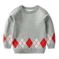 thumbnail image 1 of Utlike Boys Knit Sweater Toddler Winter Long Sleeve Thermal Knit Sweaters Base Unisex Casual Top Activewear Size 2 Years-3 Years, 1 of 7